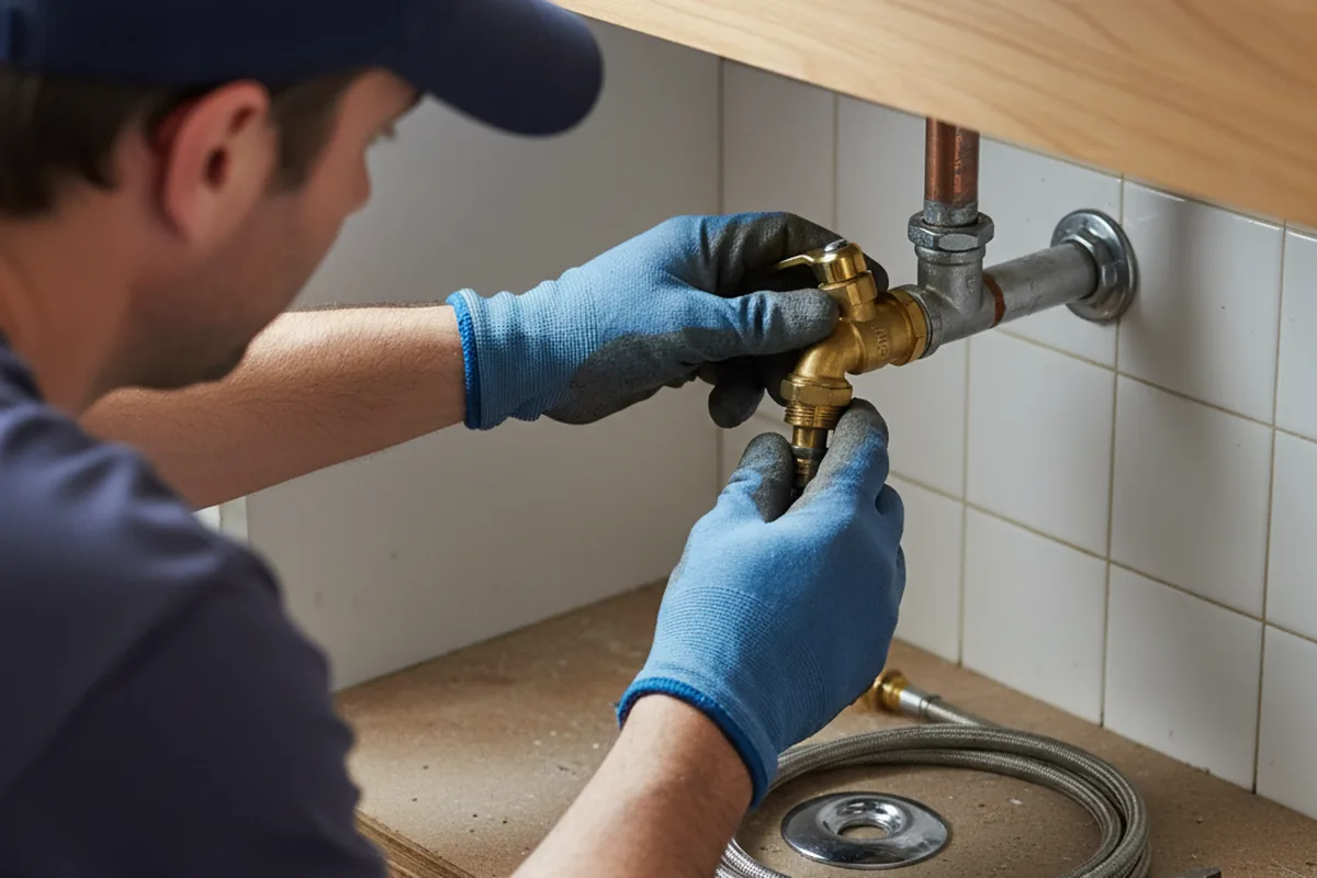 Shutoff valve and fitting work during Faucet and Fixture Repair in Stewartstown